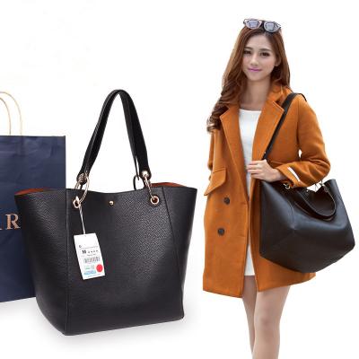 China Fashion Wholesale Mutil Color Women Large Capacity Tote Bag Lady Shoulder Bag PU Leather Ladies Handbags for sale