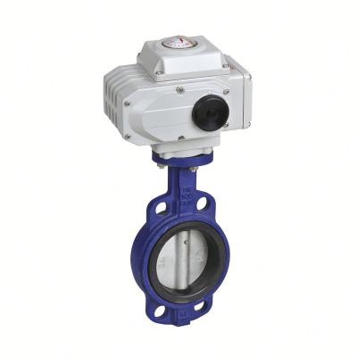 China DN 50 Wafer General Type Cast Iron Electric Motorized Butterfly Valve for sale