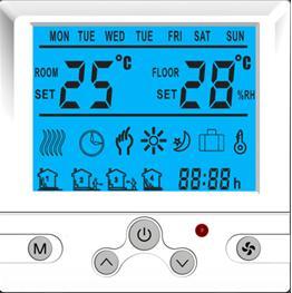 China Fan Coil S6051-L2 LCD Fan Coil Thermostat for sale