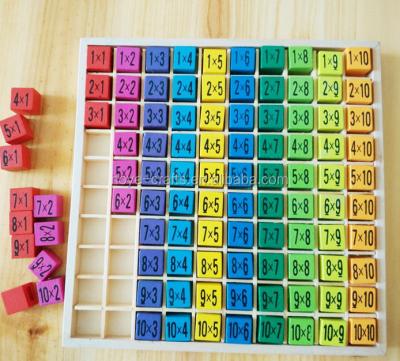 China Blocks+one woode frame learning math multiplication table Montessori toys for sale