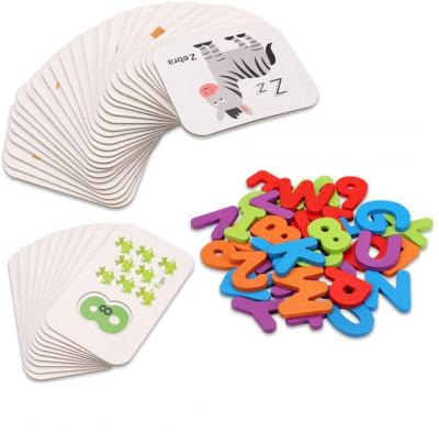 China Double Sided Jigsaw Puzzle Number Montessori Alphabets Gift Puzzle for sale