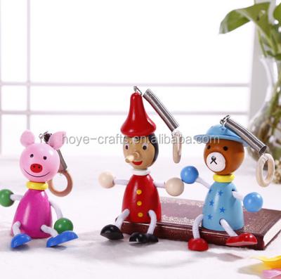 China Handmade Wooden Toy / Hand Painting Spring Toy Baby Shape Joker Toy Spring for sale