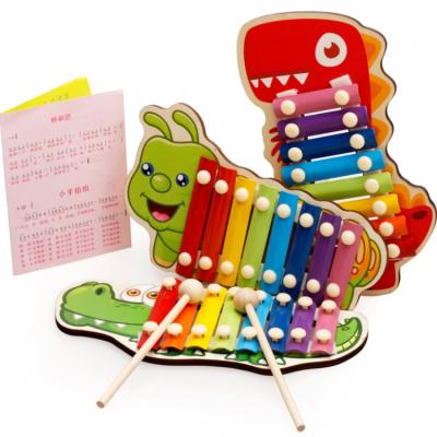 China 2019 Children's Wooden Clapping Toy Piano Wooden Clapping Toy Xylophone Toy Popular Mini Toy Eco-friendly Wooden Musical Instrument for sale