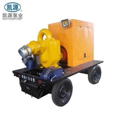 China Clean water/raw water/dirty water KYBC diesel engine pump with truck, agriculture irrigation water pump with truck for sale