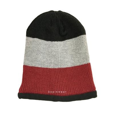 China 2 Layer Knitted Fleece Plush Liner Beanie Hats Commoners Winter for sale