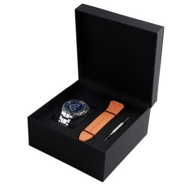 China High-end watch box Low MOQ Custom Logo Luxury Watch Packaging Box leather watch box with pillow for watch for sale