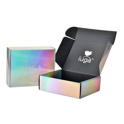 China Gift box Factory Custom Packaging Box Cosmetic Beauty  Products Literature Holographic Shipping Boxes for clothing for sale