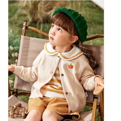 China Basic ZA Rakids cardigan girls knit straight sweater autumn and spring cartoon cardigan for sale