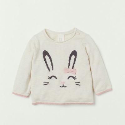 China Breathable Custom Baby and Boy Knitwear Embroidered Jacquard Knitted Sweater Kids Long Sleeve Jumper for sale