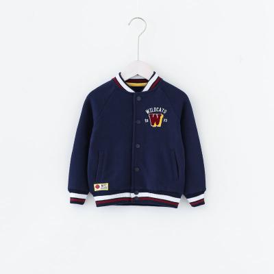 China Regular Custom Kids Coat Snap Button Embroidered Boy Baseball Jacket Kid Coat Boy Snap Jacket for sale