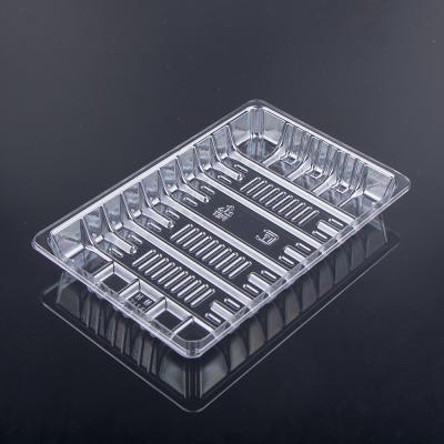 China Recyclable Universal Wholesale Cool Food PET Blister Tray Take Out Dish for sale