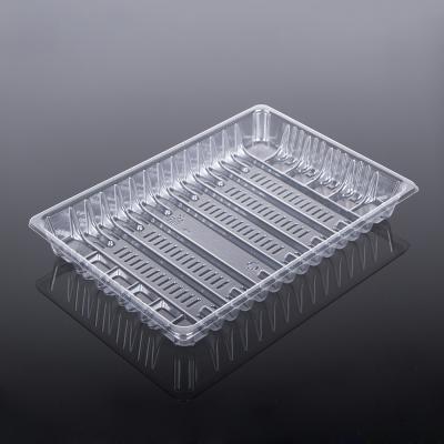 China Recyclable Disposable Packaging Sushi To Go Flat Food Dishes Hot Sales Oyster Long Plate Box for sale