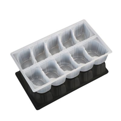 China Disposable Plastic Food PP Food Container Packaging For Dumpling 10 Pack Trays for sale