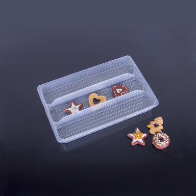 China Disposable Food Grade Blister Compartment Plastic Food Serving Tray for sale