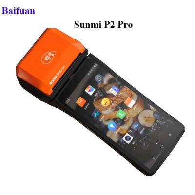 China SDK Smart POS Terminal Sunmi P2 Pro with 4G Lte 3g Wifi Rereipt Thermal Printer and Barcode Printer for sale