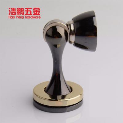 China Wholesale Brass Black Magnetic Door Stopper of Traditional Factory Interior Door for sale