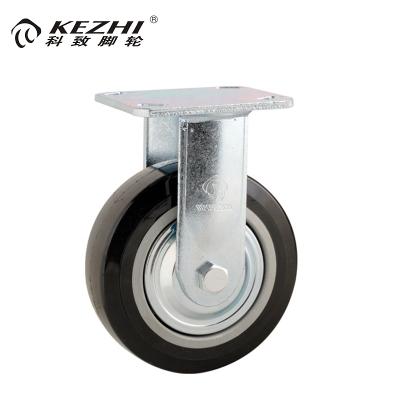 China Professional One Wheel Fixed Design Fixed Metal PU Casters Heavy Duty Casters for sale