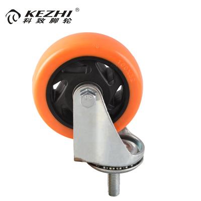 China Industry Hot Selling Medium Duty Type 4 Inch Swivel Threaded To Stem Outboard Caster Wheels For Shelf Display for sale