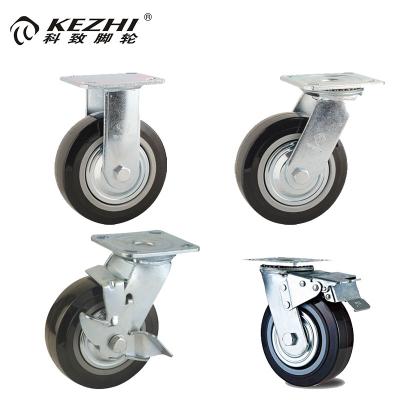 China Adjustable Industrial Fixed All Steel Swivel Plate Caster Wheels Heavy Duty for sale