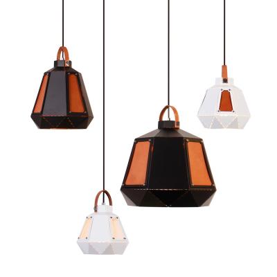 China Hotel China Supplier Modern Decor Ligth Leather Pendant Lamp For Living Room for sale