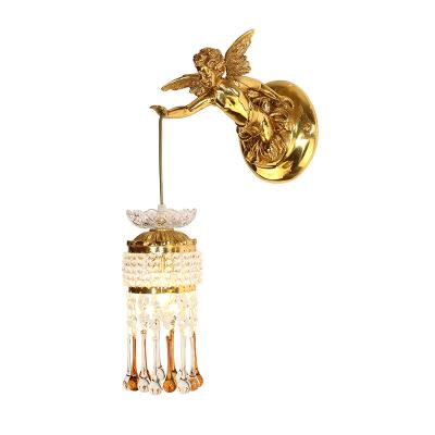 China Chinese Supplier Brass LED Candle Wall Lamp Bedside Handheld Indoor Wall Lamp for sale