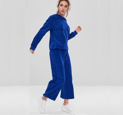 China ZAFUL Breathable High Quality Drawstring Edge And Sweatpants Women Hoodie Sweat Sets for sale