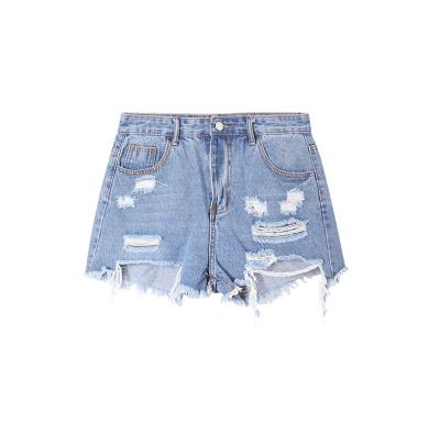 China parride destroyed cut women jeans shorts denim for sale