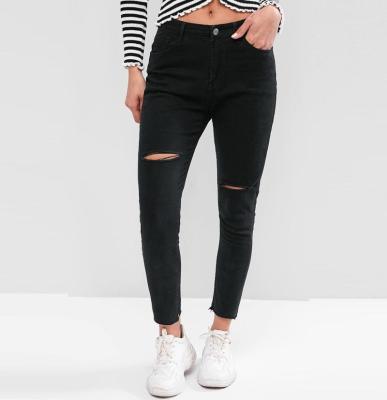 China Others hem skinny distressed jeans ladies for sale