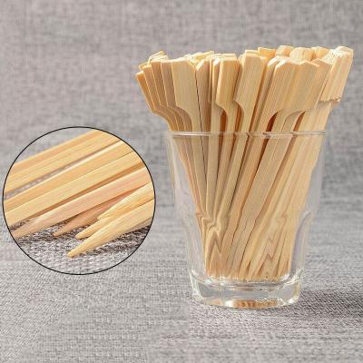 China 100% Eco-Friendly Natural Premium Yakitori Thickness 9CM Teppo Easily Cleaned Bamboo Paddle Sticks Skewers With Printed Logo for sale