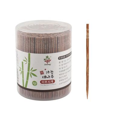 China Disposable Direct Cylinder Bamboo Daily Disposable Eatable Barbecue Necessities Household Handing Multifunctional Toothpick for sale