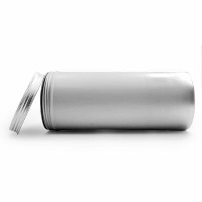 China 1000ml Food To Stock Premium Round Screw Aluminum Tea Canister Food Aluminum Container Manufacturing for sale