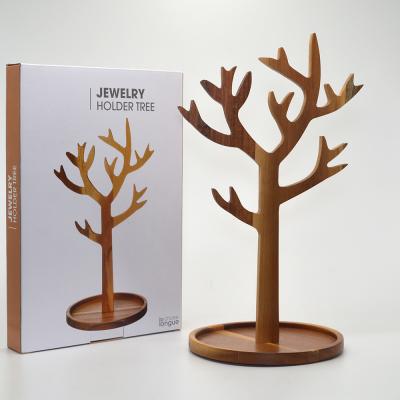 China CLASSIC Customizable Wooden Jewelry Stand Tree for sale