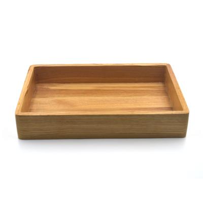 China Serving Tray Customization Ash Wooden Wood Square Tray Customizable Logo Color And Size for sale