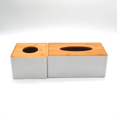 China Minimalist custom creative logo tissue box bamboo tissue box for living room for sale