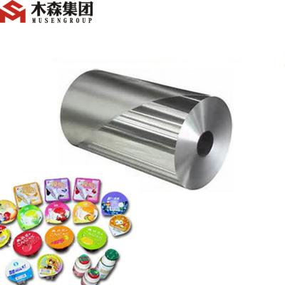 China ONE SIDE ONE SIDE MATT 8011 BRIGHT aluminum aluminum roll lidding for yogurt packaging materials for sale