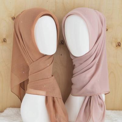 China Newest malaysia scarf cotton tudung voile hijab high quality women cotton voile fabric square scarf japanese hijabs tudung women simply bawal for sale