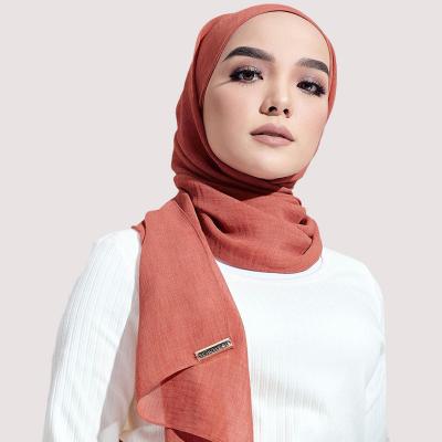 China Newest Hot Sale Premium Classic Chiffon Canvas Hijab Women Scarf Malaysia Veil Chiffon Shawl Hijab Scarf for sale