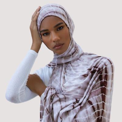 China Newest Scarf Best Selling Hijab Soft Stretch Luxury Tank Top Scarf Good Quality Bamboo Tie Dyed Tank Top Cotton Hijab for sale