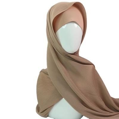 China CustomizeHigh Quality Mini Pleated Chiffon Hijabs Muslim Shawl Premium Chiffon ShawlFor Malaysia Newest Scarf for sale