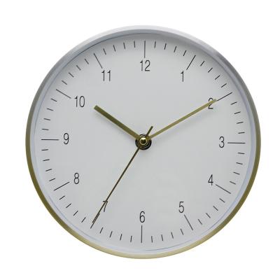 China Promotional hot-selling 8 inch simple design metal FOLDER wall clock for home decor for sale