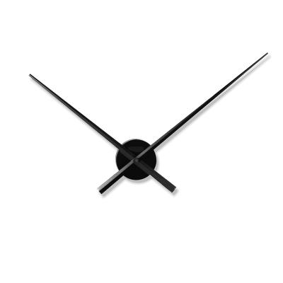 China Antique Style Customized Art Black Gift Minimalist DIY Metal Large Size Modern 3D Wall Clock Hands For Home Decoration for sale