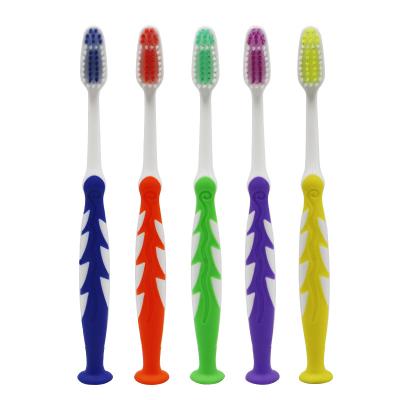 China Home High Quality Big Brush Head Soft Stiffens Teeth Cleaning Toothbrush With Suction Cup / Bottom Adult Toothbrush for sale