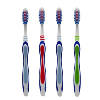 China Contrary Action Medium Soft High Quality Adult Toothbrush Custom Logo Printing Travel Household Toothbrush for sale