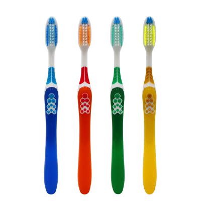 China Home Wholesale Contrary Medium Adult Toothbrush / Fine-Rounding Nylon Bristle Tongue Cleaner for sale