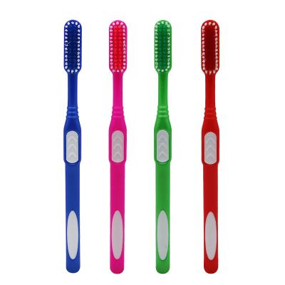 China 2020 Classic Wavy Shape Nylon Soft Polished Home Stiffen Large Head Adult Toothbrush for sale