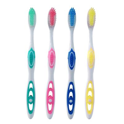 China Household Adult Wholesale Travel Toothbrush Dental Care Adult Toothbrush With Tongue Scraper for sale