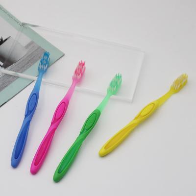 China 2020 Classic Color Big Brush Head Big Soft Brush Head Soft Stiff Rubber Grip Custom Logo Toothbrush for sale