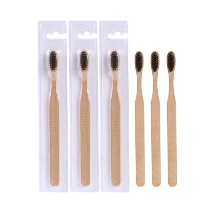 China High Quality Bamboo Toothbrush Teeth Cleaning Label Bamboo Soft Bristle Handle Bamboo Toothbrush for sale