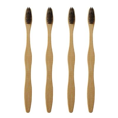 China Eco-Friendly Natural Bamboo Toothbrush Handle Charcoal Bristle Ultra Cleaning Toothbrush for sale