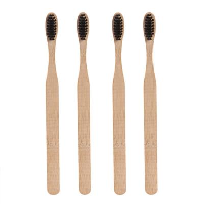 China Eco-friendly Charcoal Bristle Charcoal Bristles OEM Bamboo Toothbrush 4 Packs With Customized Packing And Logo for sale